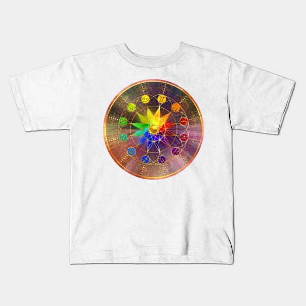 Sacred Astrology Kids T-Shirt by designsbycreation